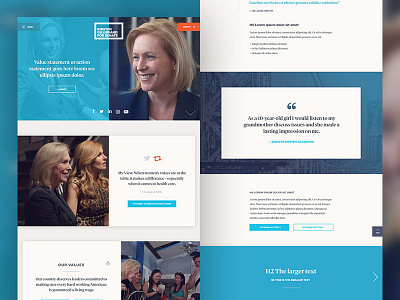 Kirsten Gillibrand for Senate website art direction branding campaign politics website wide eye