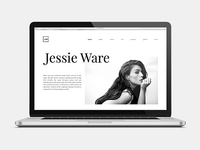 Jessie Ware artist graphic desgin jessie ware minimal and clean minimal design music music artist music website personalwebsite uidesign uiux uiuxdesign userinterface uxdesign web webdesign website