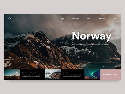 Norway design hiking minimal and clean minimal design nature nordic norway travel uidesign uiux uiuxdesign userinterface uxdesign web webdesign webpage website