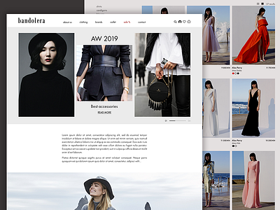Bandolera web shop branding design minimal and clean minimal design uidesign uiux uiuxdesign userinterface uxdesign web webdesign webpage webshop website