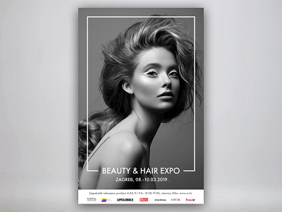 Beauty & hair expo beauty bnw design event poster expo graphic design hair minimal and clean minimal design poster poster design