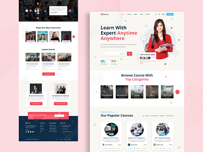 Online Education Landing Page UI Design homa page design landing page landing page ui online education ui ui ui design