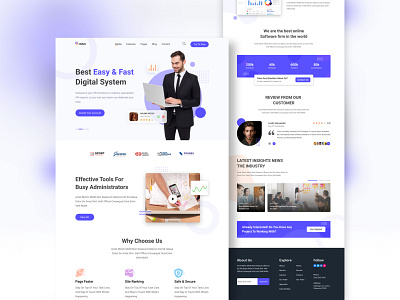 Digital Agency Website landing page design ui landing page ui ui design ui ux ux web ui website