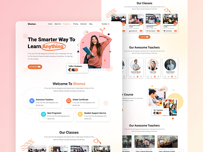 E-learning website ui design