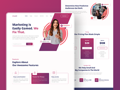 Marketing Agency Landing Page UI