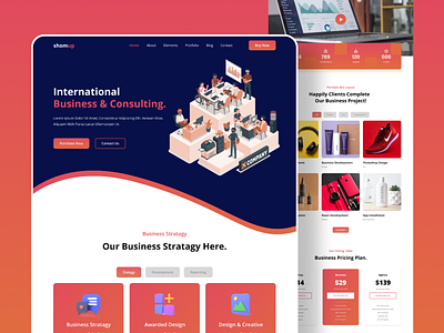 Business & Consulting landing page