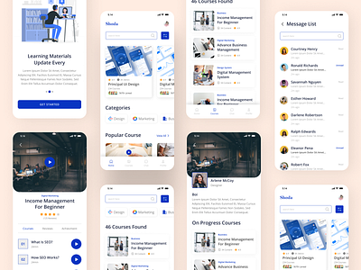 E Learning Mobile App UI