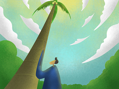 Coconut boy Illustration illustration