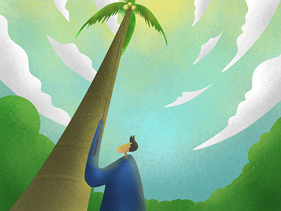 Coconut boy Illustration