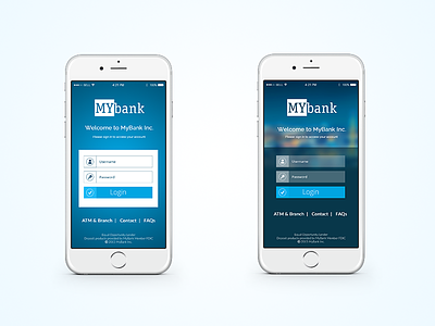 Mobile Login Screens banking financial interface ios login screen mobile ui