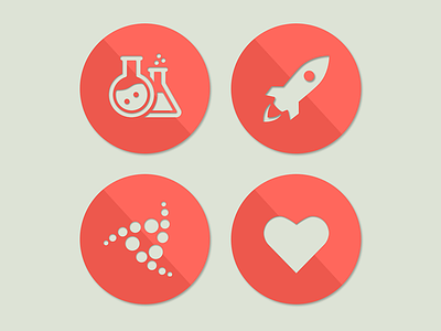 Material Design Icons experiment heart icons material design red rocket ui ux yonego
