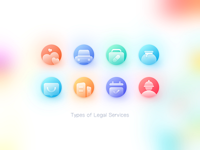 Legal Service Icon colours icon ui