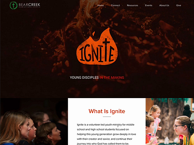 Ignite Logo animation and webpage animation callipeg church identity branding illustration logo newsletter web design