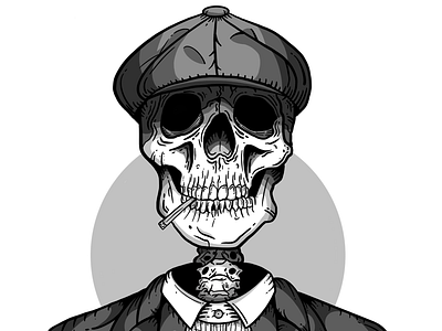 Blindin’ birmingham dark art darkart illustration peaky blinder peaky blinders shelby skull