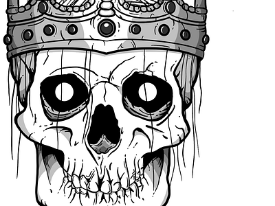 King WIP dark dark art darkart illustration procreate royal skull skulls