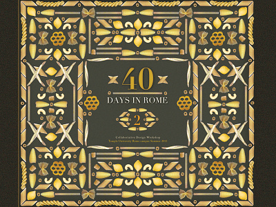 40 Days in Rome II book cover italy mosaic pasta rome