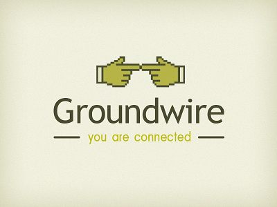Growndwire eco friendly green logo pixelated stay connected