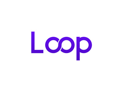 Loop Logo branding design flat icon identity lettering logo minimal typography vector