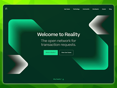 Landing page for IT product in green colors