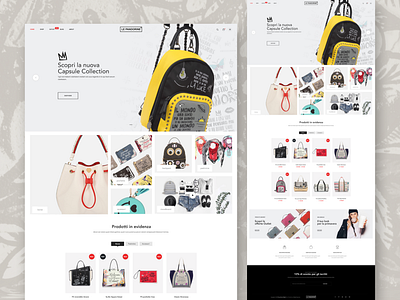 Italian leather bags LeP e-commerce UI/UX design backpack bag blocks desktop e commerce ecommerce landing page landscape leather modules shop shop experience shopping ui ui design user experience user interface ux ux design web design