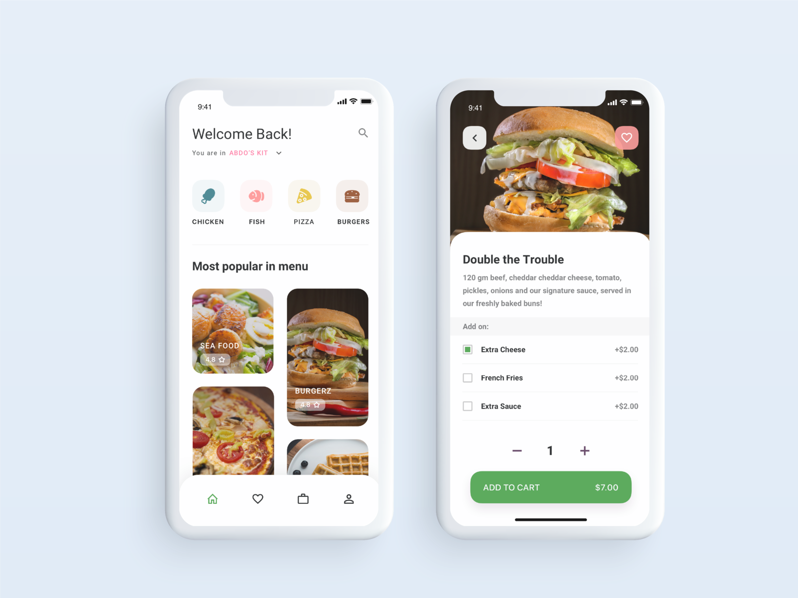 Food app by samah itani on Dribbble