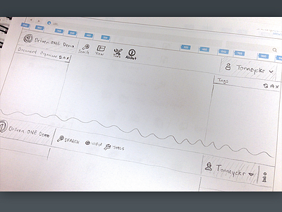 Web App Header Sketches ediscovery header icons sketches ui web design wireframe