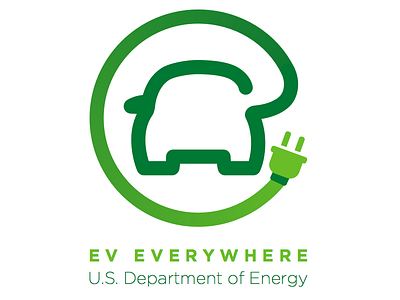EV Everywhere Logo car electric graphic design green logo