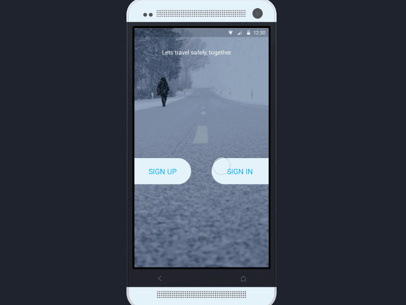 Winter Hero App Concept android animation material design mobile winter