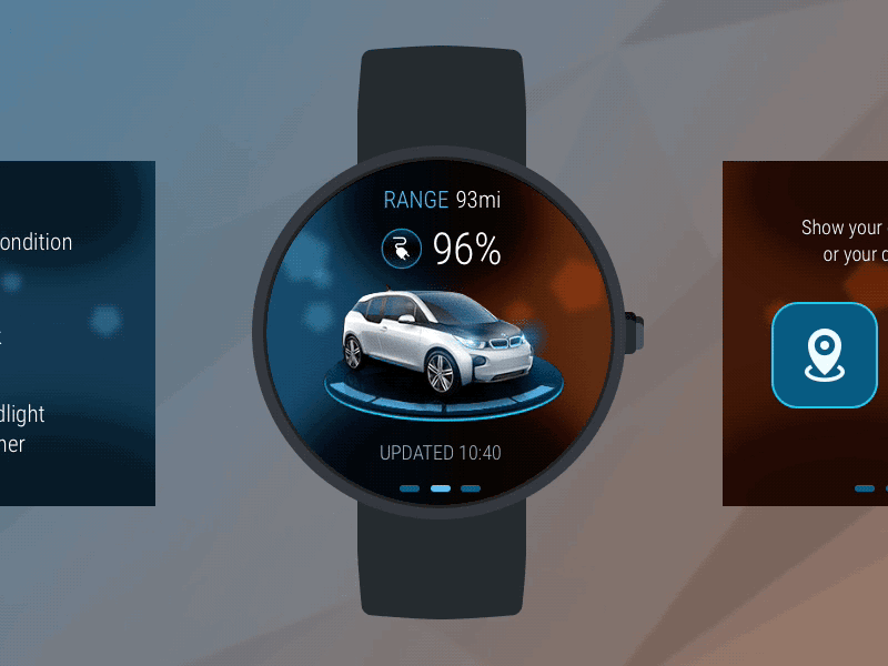 BMW iRemote Android Wear Concept android car smartwatch ui watch