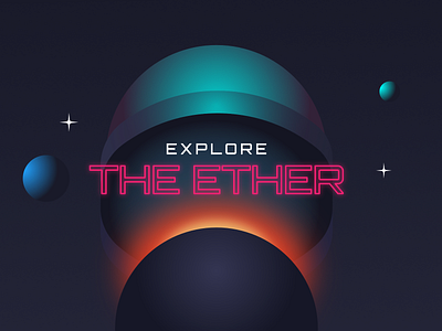 The Ether Website blockchain cyberpunk ethereum futuristic neon ui ux web design website website design