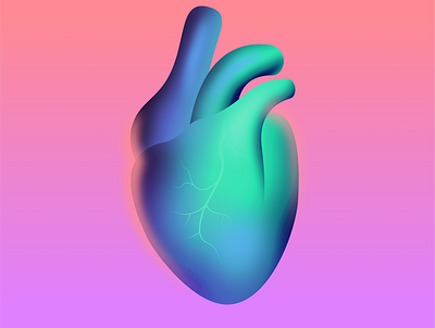 Neon Heart affinitydesigner cyberpunk digitalart futur futuristic glow neon retrofuturism retrowave vector