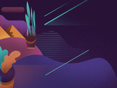 Illustrator at work. Third part 80s abstract flat glow gradient neon retrofuturism retrowave