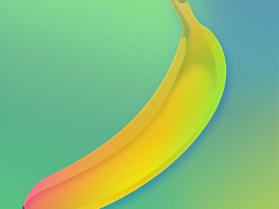 Neon Banana affinity affinitydesigner banana colorful fruit future futuristic glow illustration neon vivid