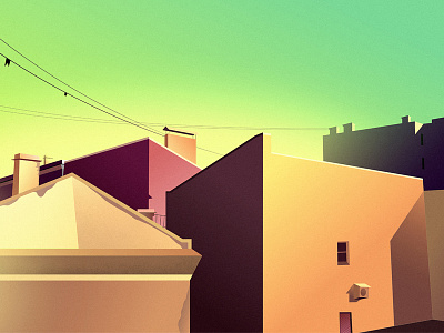 Street View 6 affinitydesigner dropzone futuristic ghetto illustration junkyard slum vector