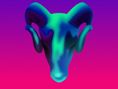 Ram affinitydesigner futuristic neon outrun retrofuturism retrowave vector