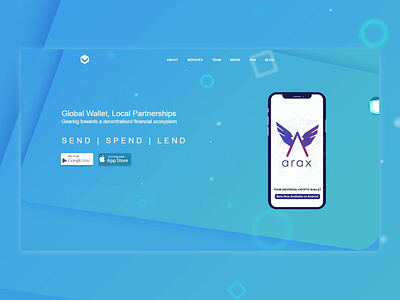 Landing page for a crypto project branding flat landing page saas ui web
