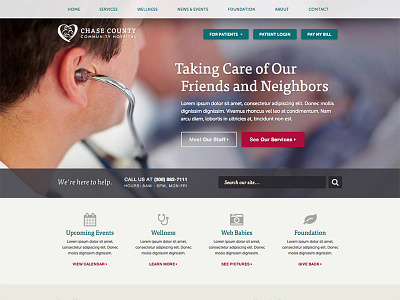 Hospital Home Page health health care healthcare home home page hospital web website