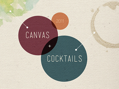 Canvas + Cocktails canvas invitation invite print texture