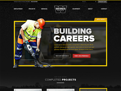 Construction Concept construction home homepage industrial web website