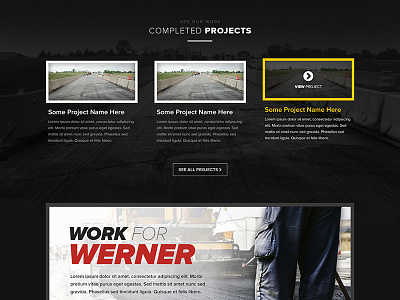 Construction Site dark home homepage web website