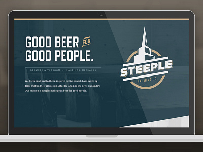 Steeple Landing Page v2 beer brewery landing landing page web