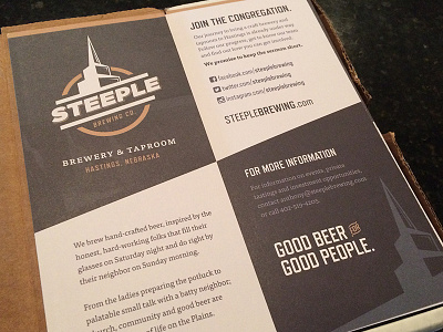 Steeple Rack Card beer brewery craft beer print