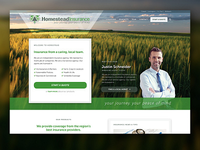 Homestead Insurance home homepage landing page web website