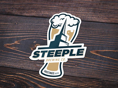 Steeple 'Pint Glass' Sticker