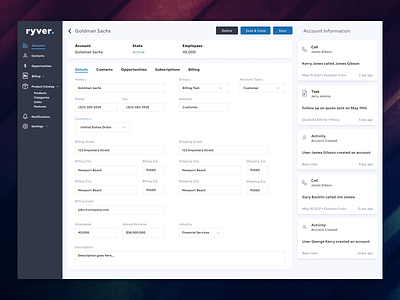 ryver CRM dashboard