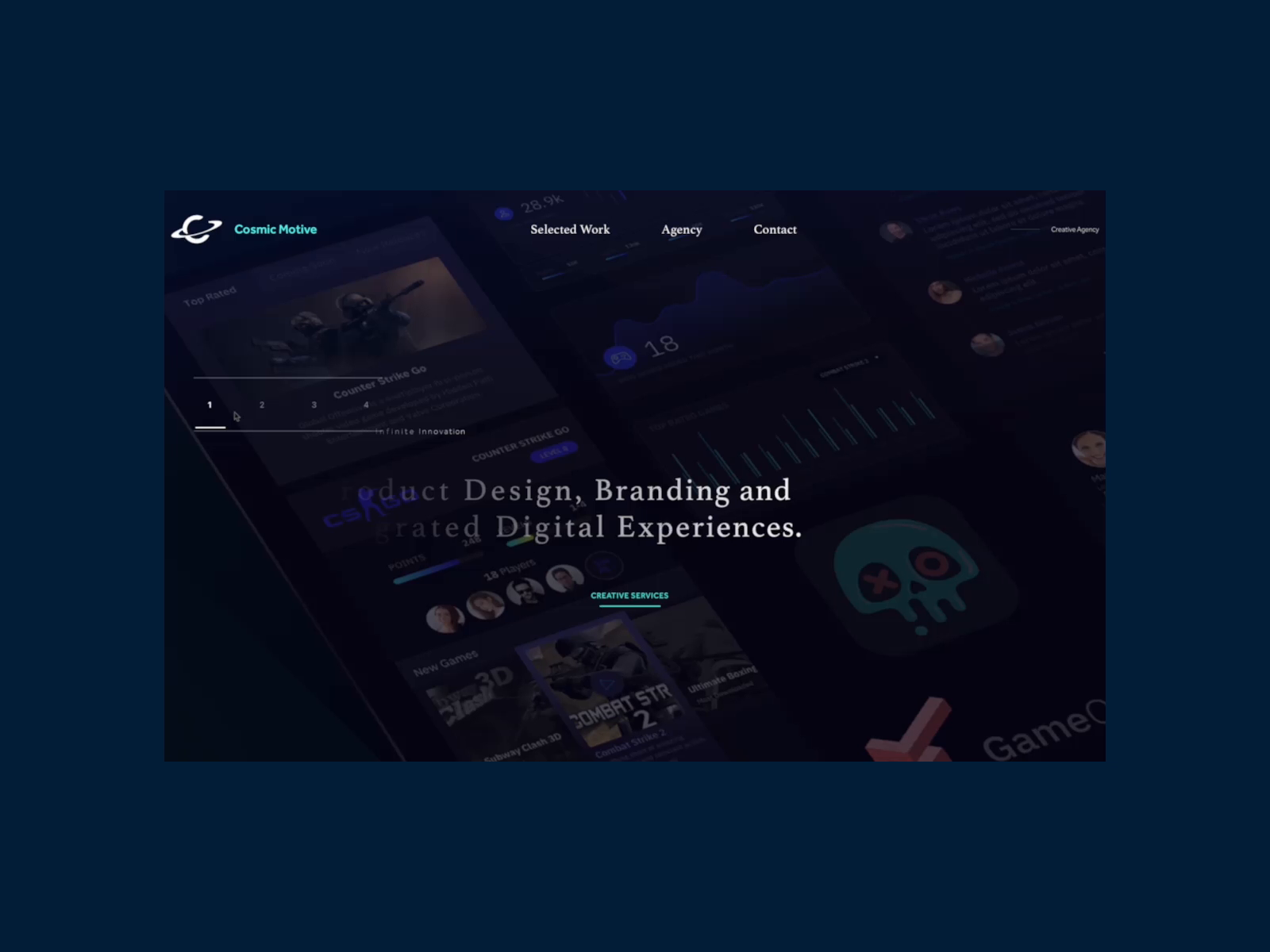 Cosmic Motive Slide Animations • React + GreenSock by Bradley Bussolini