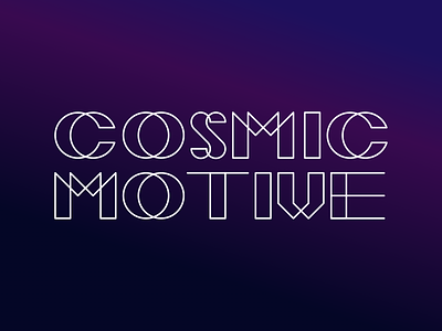 Cosmic Motive Typography 3d branding design illustration logo product ui ui design ux web web design