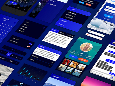 Retina iPhone Mobile UI Kit 