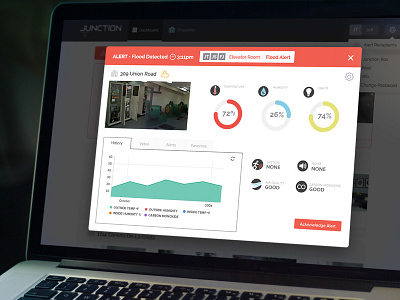 Junction • Modal View alerts modal monitoring product product design website