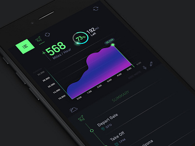 Flight Progress mobile travel ui ux